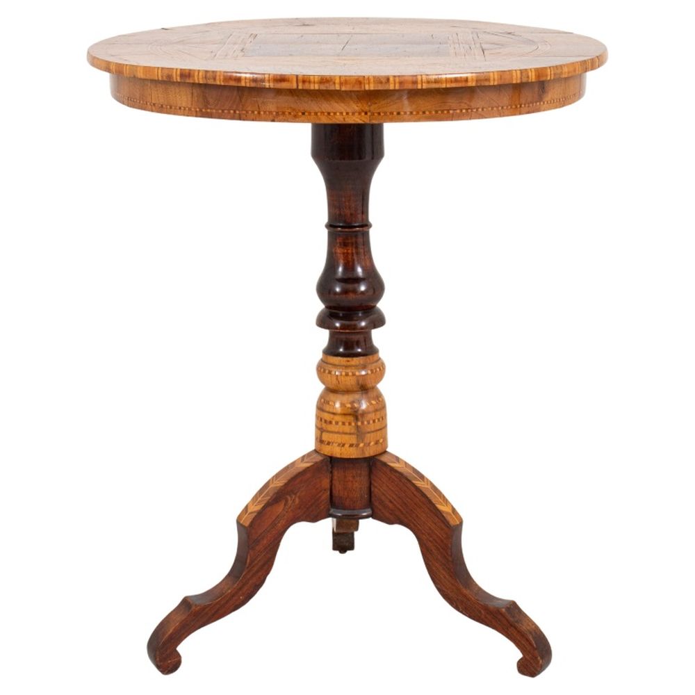 DUTCH MARQUETRY SIDE TABLE, 19TH C.