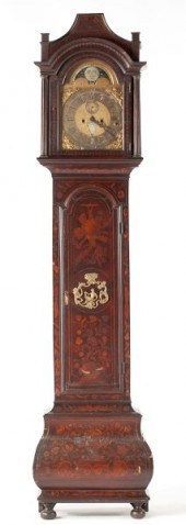Dutch Marquetry Tall Case Cloc