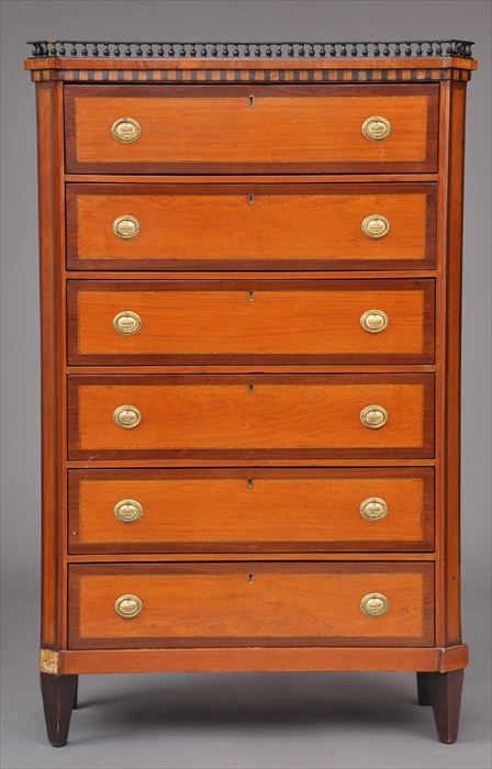 DUTCH NEOCLASSICAL INLAID SATINWOOD
