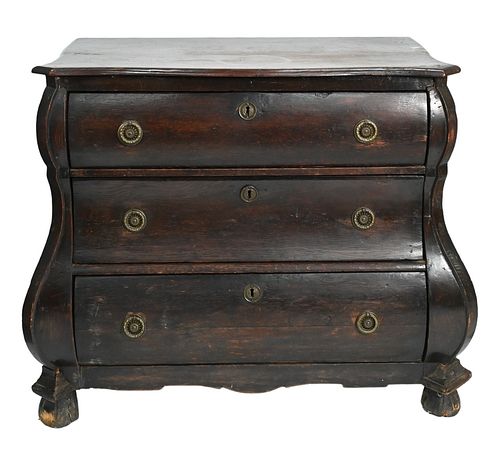 DUTCH OAK CHEST, HAVING SHAPED