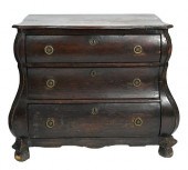 DUTCH OAK CHEST, HAVING SHAPED