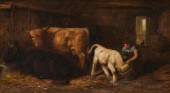 DUTCH, OIL ON CANVAS, FARM SCE