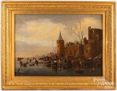 DUTCH OIL ON CANVAS WINTER SKA