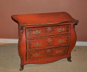 DUTCH PAINTED SERPENTINE BOMBE