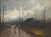 DUTCH PAINTING ''THE ROAD HOME