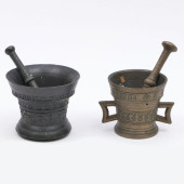 DUTCH PATINATED-BRONZE MORTAR