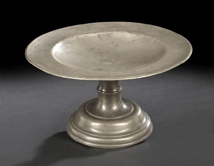 Dutch Pewter Footed Dish,  first