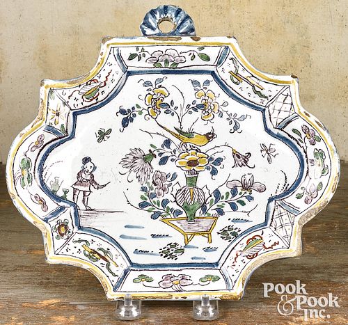 DUTCH POLYCHROME DELFT PLAQUE,