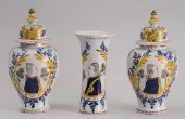 DUTCH POLYCHROME DELFT THREE-P