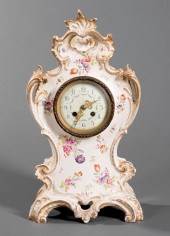 DUTCH PORCELAIN MANTEL CLOCKAn