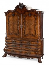 DUTCH ROCOCO-STYLE CARVED BURL