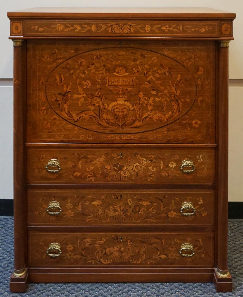 DUTCH ROCOCO STYLE FLORAL MARQUETRY