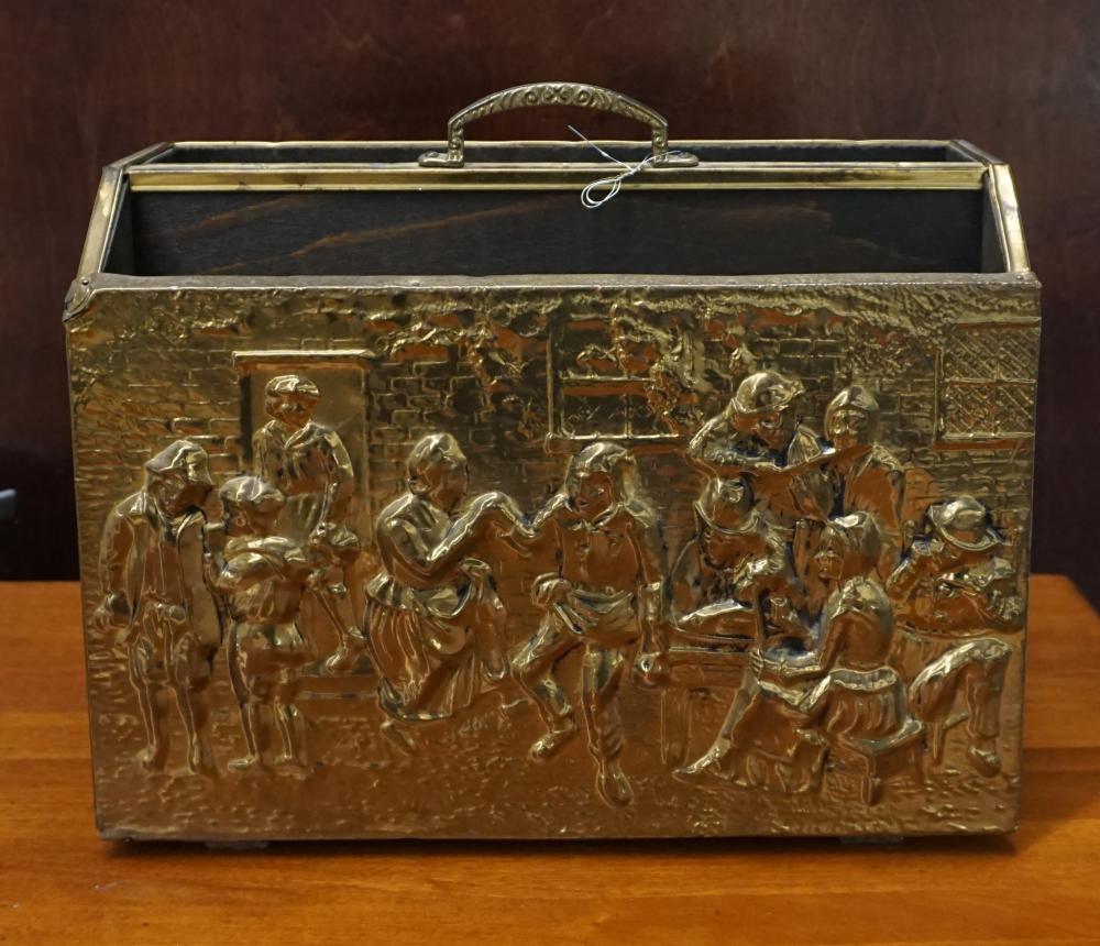 DUTCH ROCOCO STYLE REPOUSSE BRASS