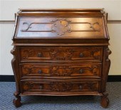 DUTCH ROCOCO WALNUT SLANT-FRON