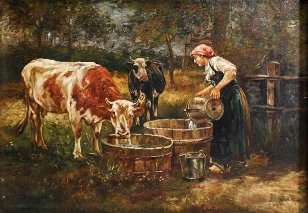 DUTCH SCHOOL, 19TH CENTURY, FEEDING