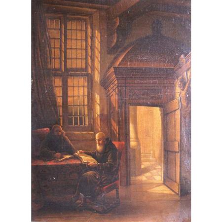 Dutch School 19th Century Monks