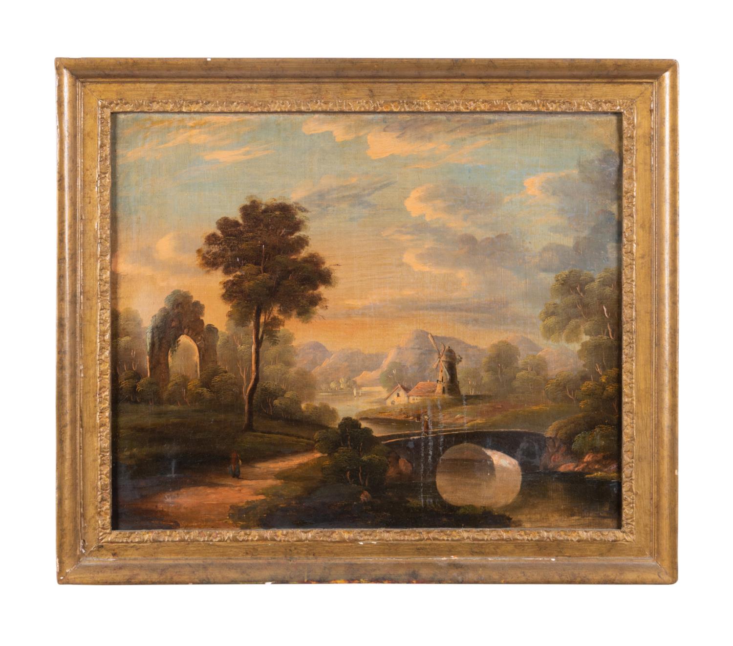 DUTCH SCHOOL LANDSCAPE WITH