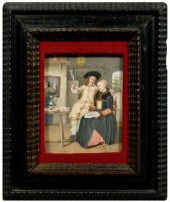 Dutch School miniature waterco