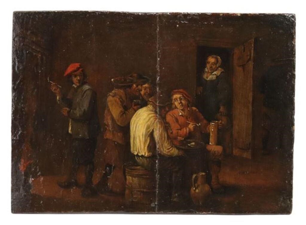 DUTCH SCHOOL OIL PAINTING ON