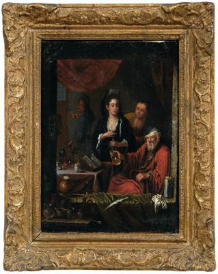 Dutch School painting, view through