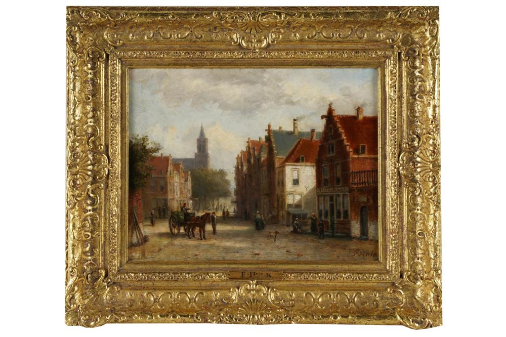 DUTCH SCHOOL: STREET SCENEoil on