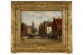 DUTCH SCHOOL: STREET SCENEoil