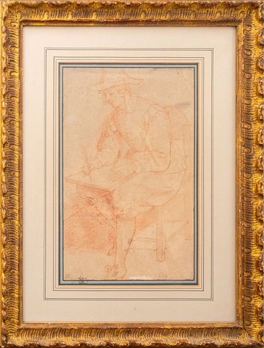 DUTCH SCHOOL YOUNG PAINTER RED