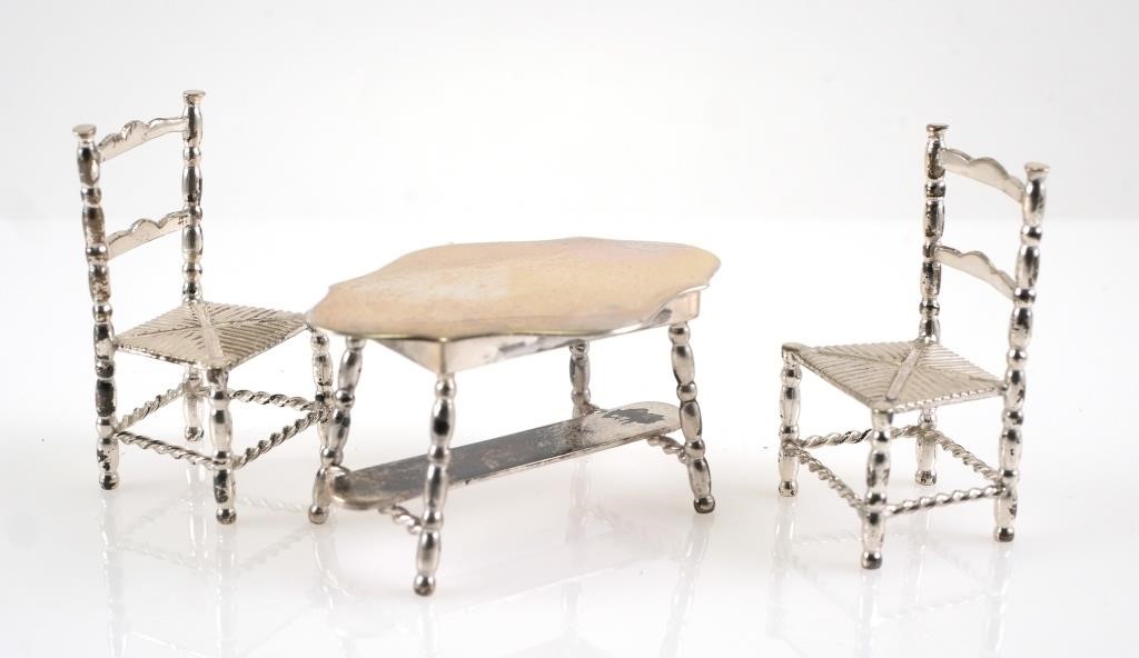 DUTCH SILVER 835 MINIATURE TABLE