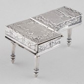 Dutch Silver Miniature Piano,