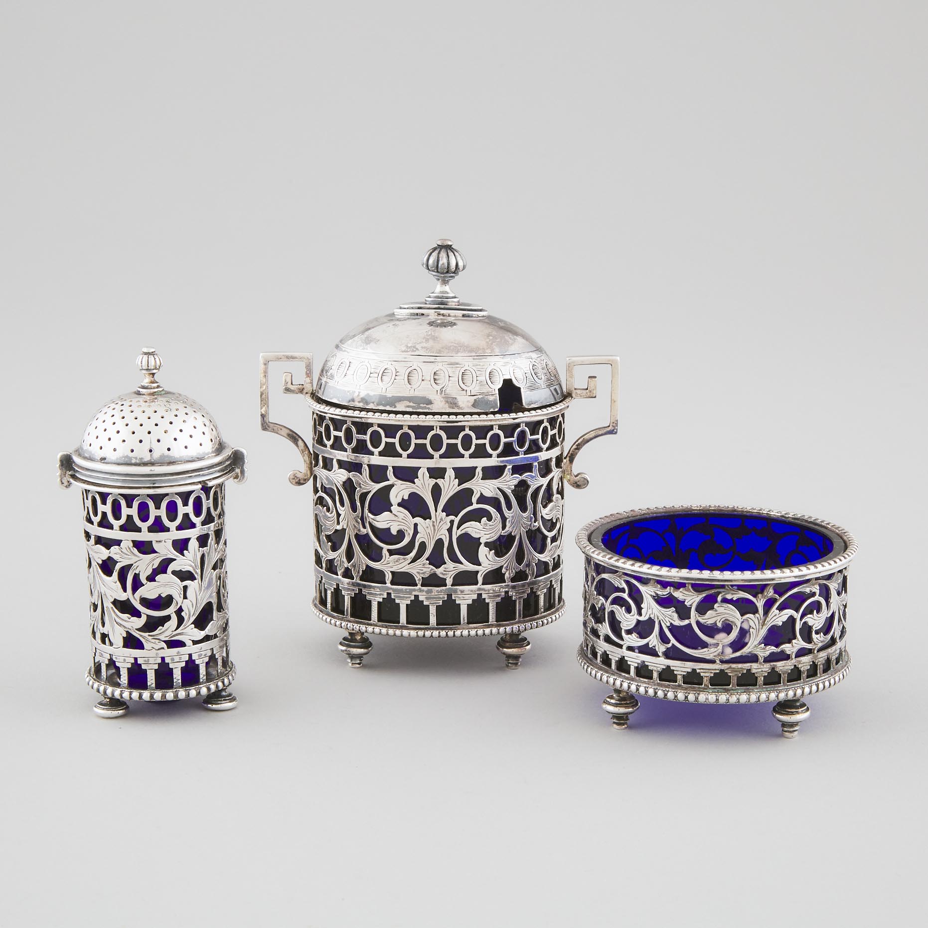 Dutch Silver Pierced and Engraved