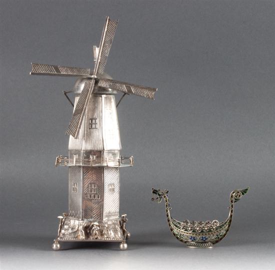 Dutch silver spice tower windmill