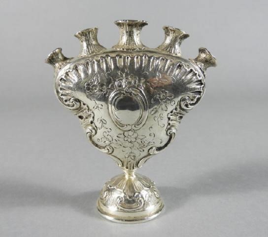 DUTCH SILVER TULIP VASE, 19TH