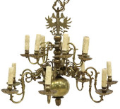 DUTCH STYLE BRASS 14-LIGHT CHA