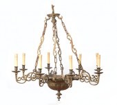 Dutch Style Brass Chandelier E