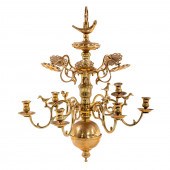 DUTCH STYLE BRASS SIX LIGHT CH