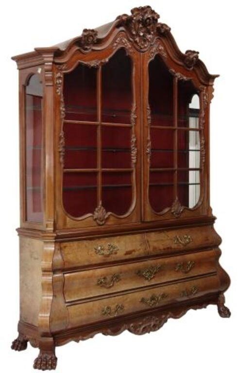 DUTCH STYLE MAHOGANY & BURLWOOD