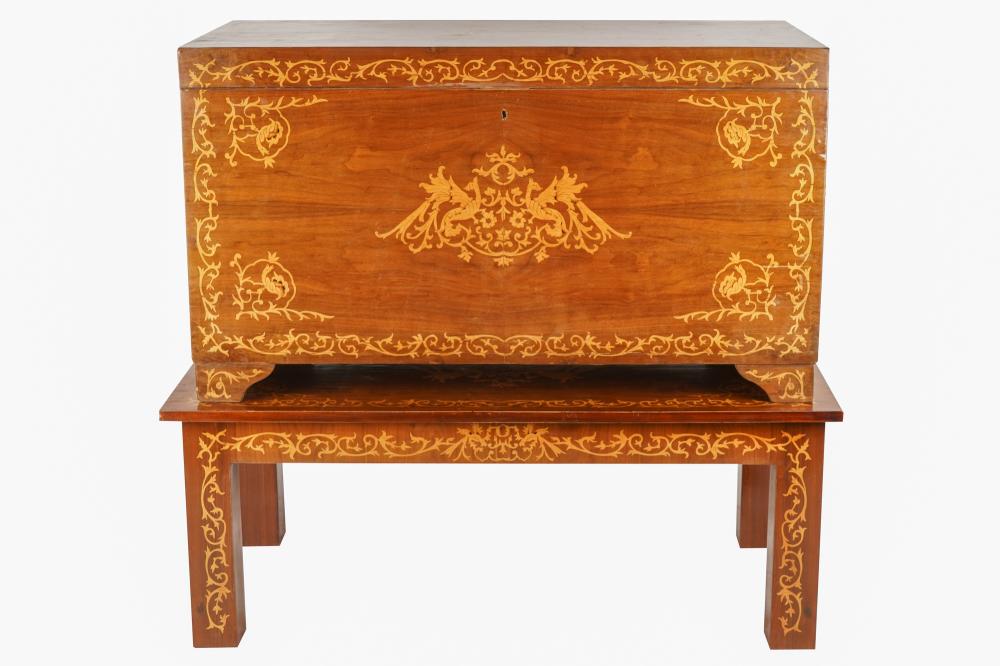 DUTCH STYLE MARQUETRY CHEST ON