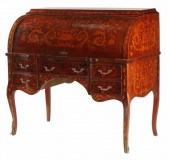 DUTCH STYLE MARQUETRY CYLINDER