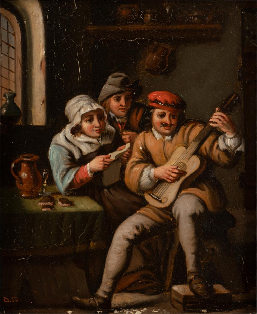 DUTCH-STYLE SCENE OF FIGURES IN