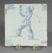Dutch tile, man smoking, ox he