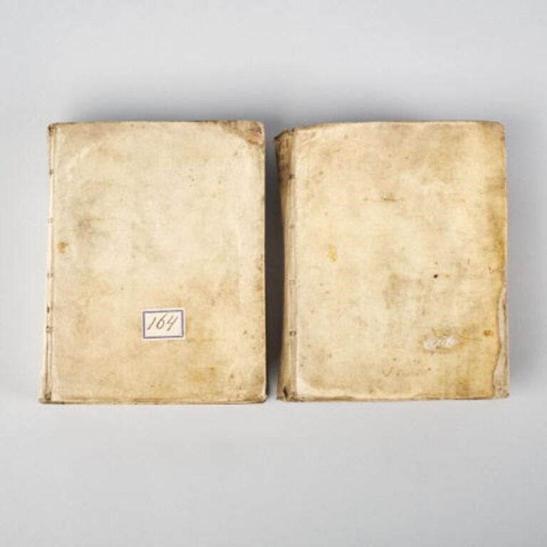 DUTCH VELLUM BOUND BOOKSTwo Dutch