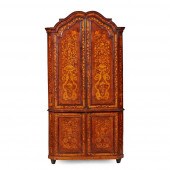 DUTCH WALNUT AND MARQUETRY COR
