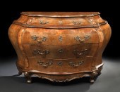 Dutch Walnut Bombe Commode,  m