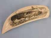DUTRA SCRIMSHAW WHALE TOOTHLar