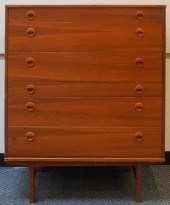DUX SWEDISH TEAK CHEST ON STAN