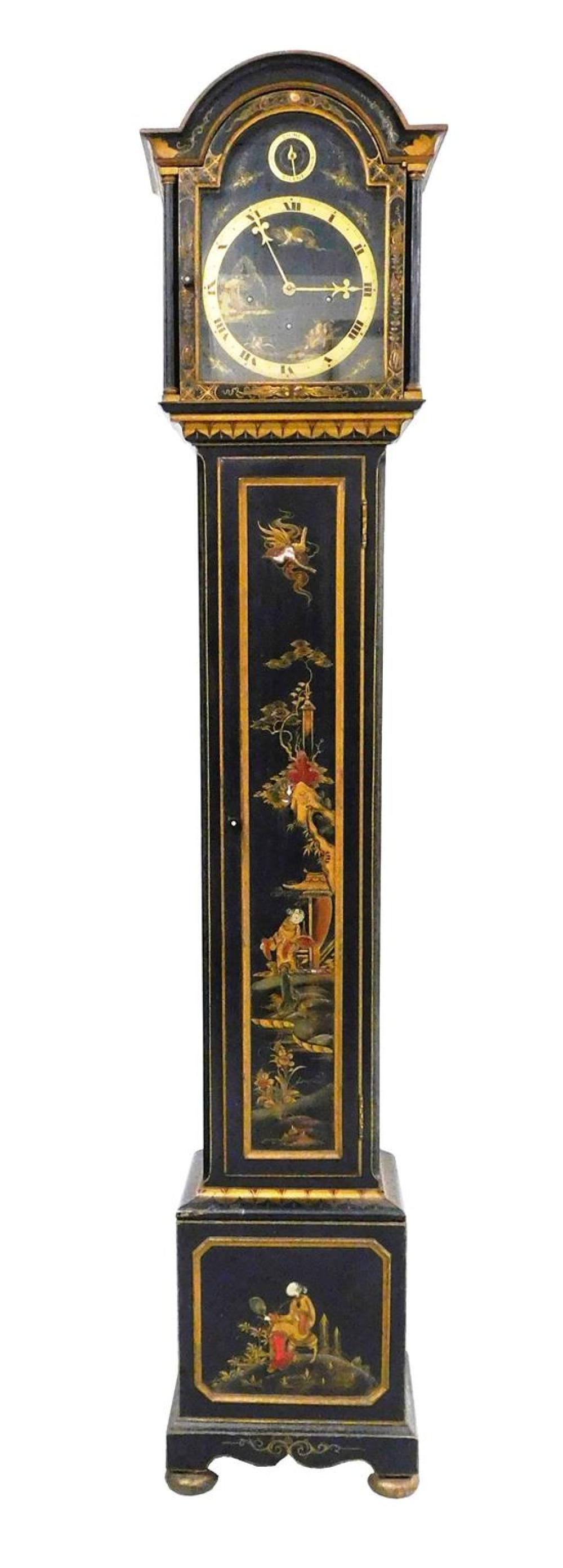 DWARF JAPANNED CHIMING TALL