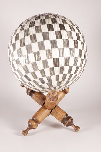 DYED BONE CHECKERED PATTERN