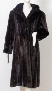 DYED MINK FUR FULL LENGTH COAT