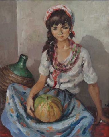 DYF Marcel. Oil on Canvas of Girl