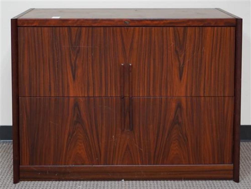 DYRLUND ROSEWOOD TWO-DRAWER LATERAL